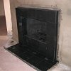 Black Slate Tile Face Fireplace and hearth