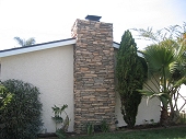 Eldorado stone face chimney