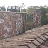 Custom Masonry Brick Chimney - diagonal brick pattern