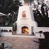Custom Masonry Outdoor Fireplace - Stucco