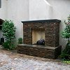 Custom Masonry True Stone Outdoor Fireplace