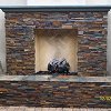 Custom Masonry True Stone Outdoor Fireplace