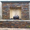 Custom Masonry True Stone Outdoor Fireplace