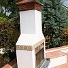 Custom Masonry Outdoor Stucco Fireplace