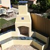 Custom Masonry Outdoor Stucco Fireplace