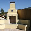 Custom Masonry Outdoor Stucco Fireplace