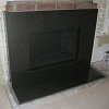 Black Marble Face Firepace and hearth