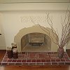 Custom Plaster Fireplace with tile