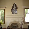 Custom Plaster Fireplace with tile